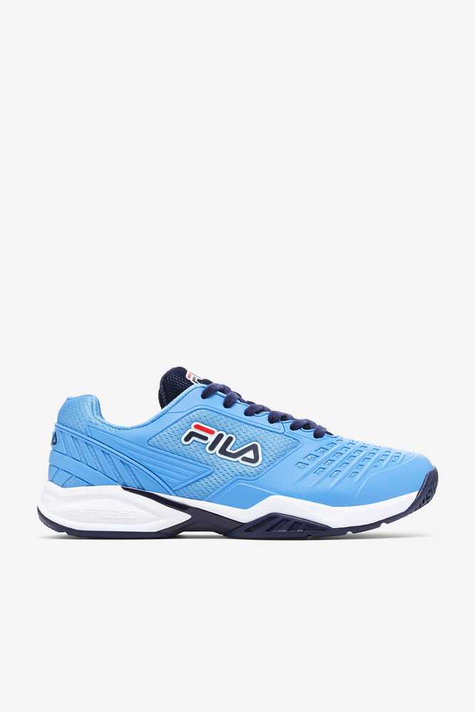 Azure Navy White Men's FILA Axilus 2 Energized Tennis Shoes | USA-15963