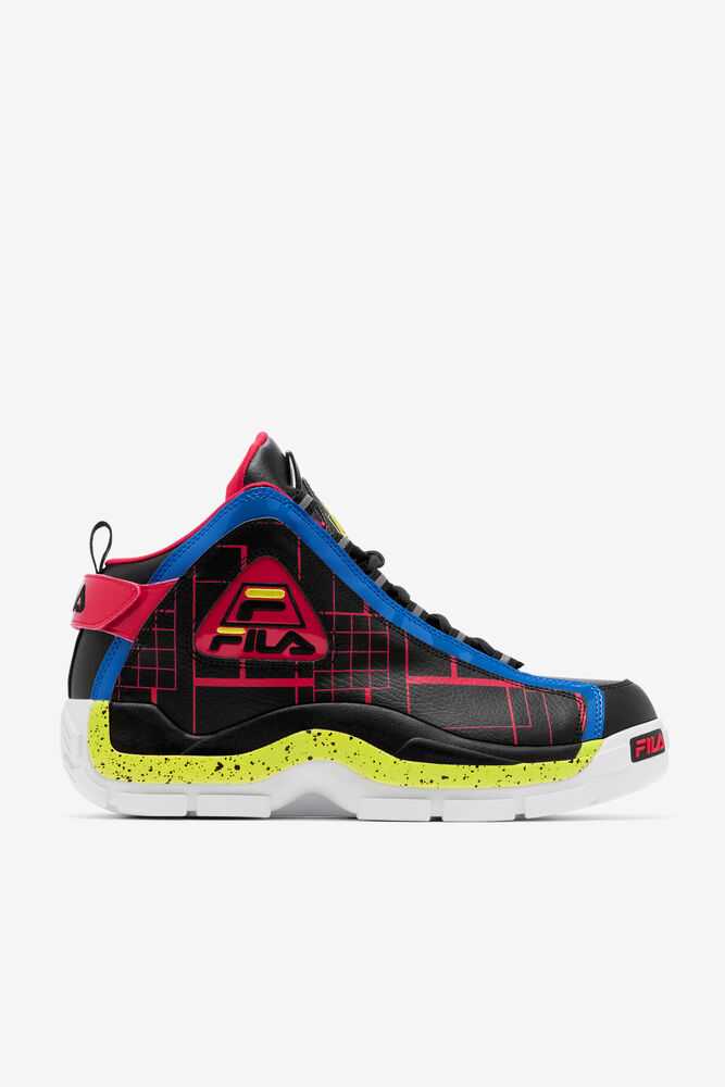 Black Blue Red Men's FILA Grant Hill 2 Basketball Shoes | USA-873295