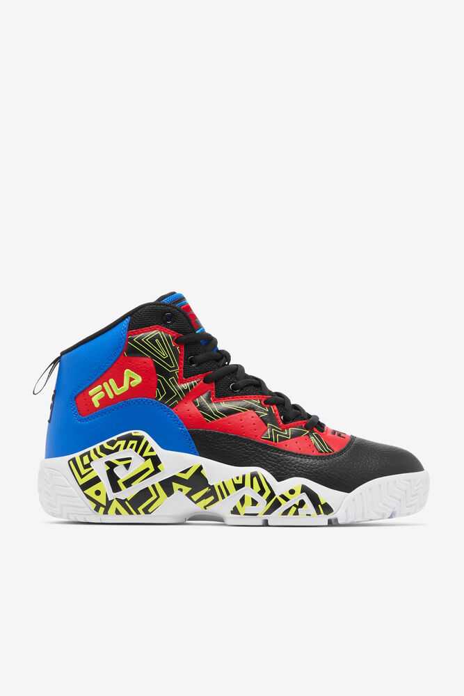 Black Blue Red Men's FILA Mb Basketball Shoes | USA-901765