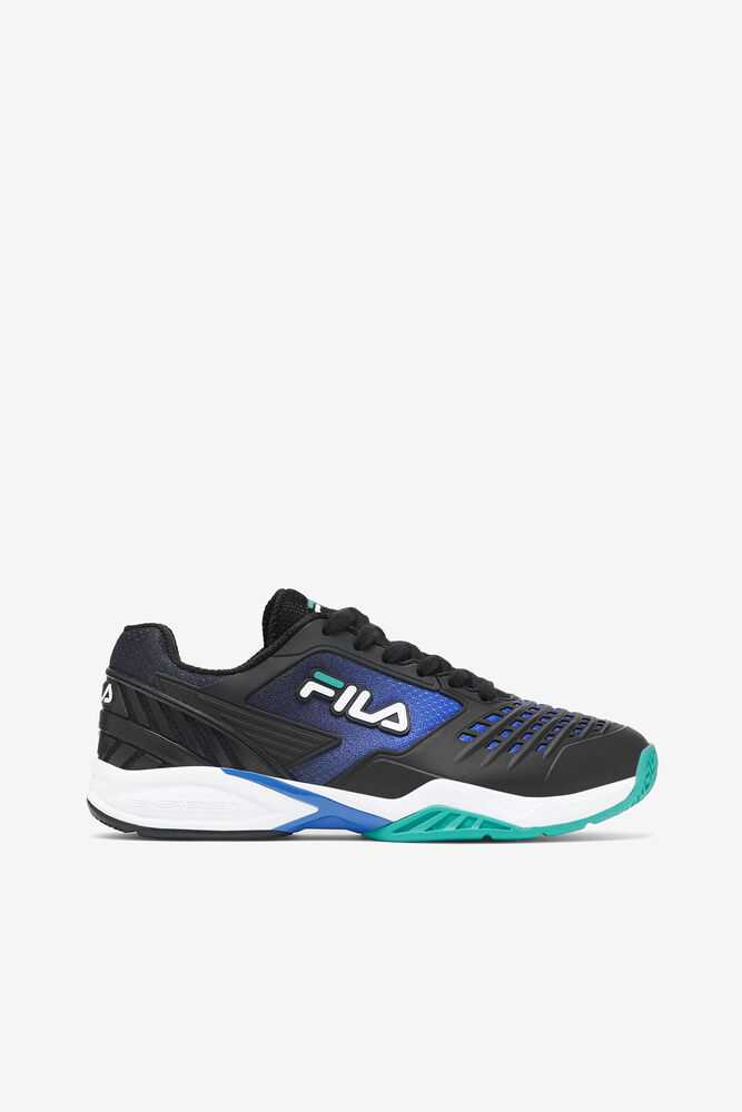 Black Blue Turquoise Women's FILA Axilus 2 Energized Tennis Shoes | USA-15237