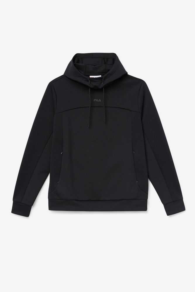 Black Men's FILA Aadheen Hoodie | USA-925863