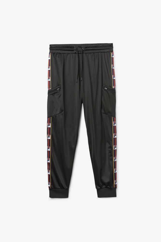 Black Men's FILA Jaxson Track Pants | USA-305864