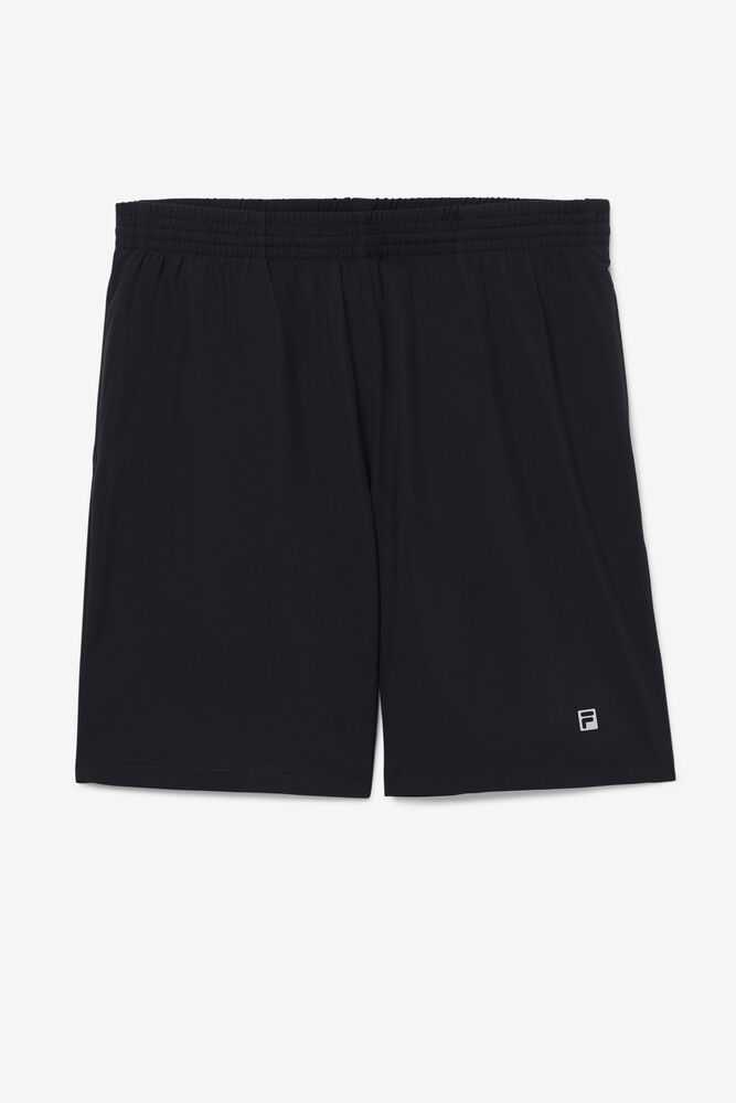 Black Men's FILA Modern Fit Tennis Shorts | USA-16002