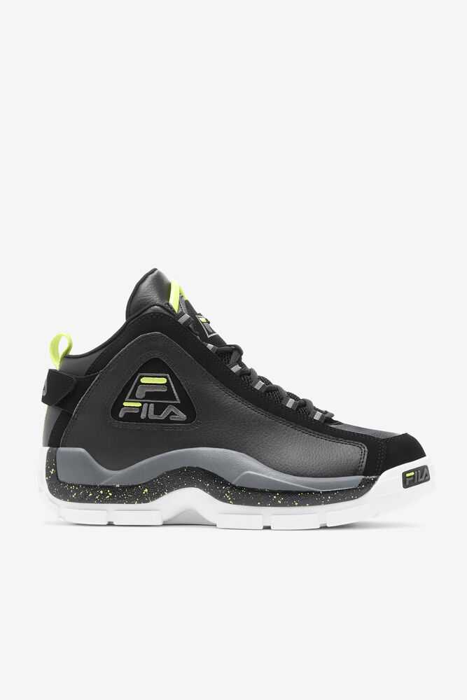 Black Orange Light Green Men's FILA Grant Hill 2 Basketball Shoes | USA-419560