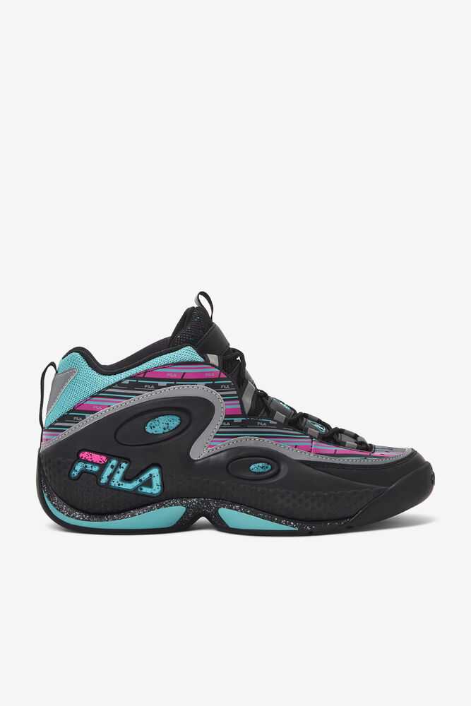 Black Pink Men's FILA Grant Hill 3 Sneakers | USA-430271