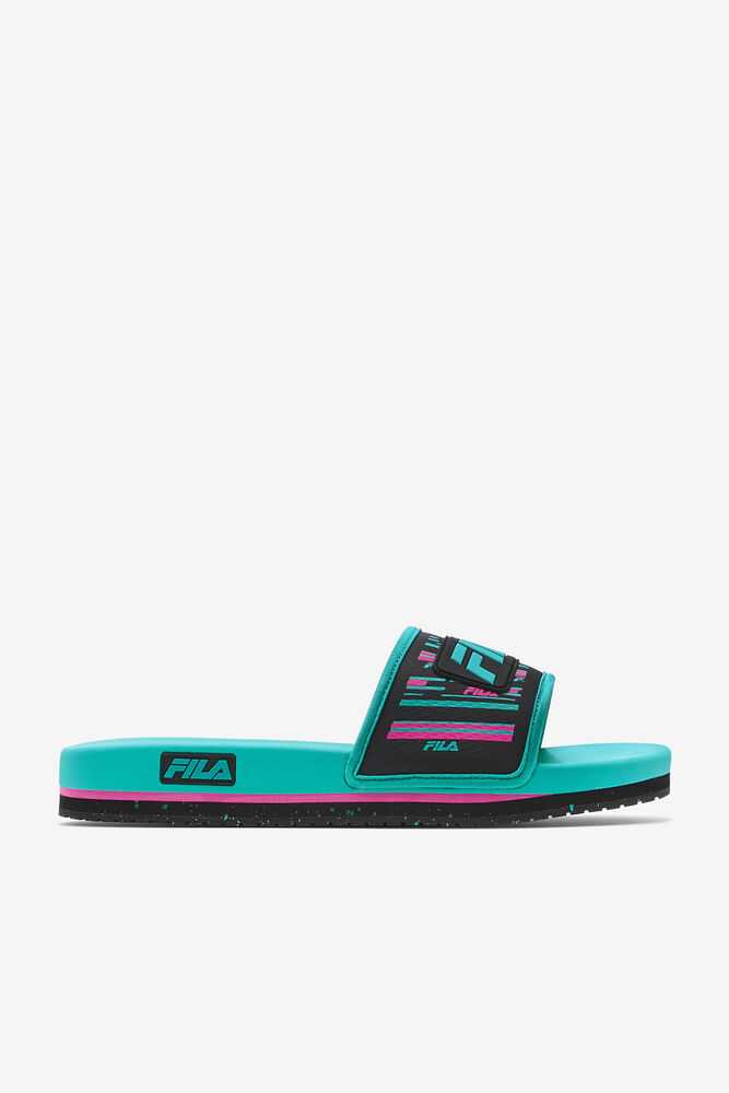 Black Pink Men's FILA Lunar Flip Flops | USA-851392