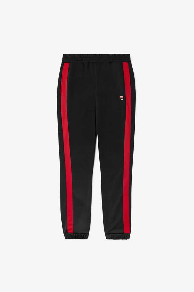 Black Red Men's FILA Renzo Track Pants | USA-269348