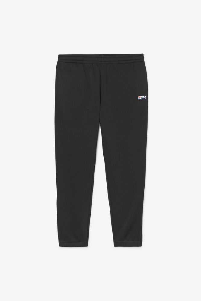 Black White Men's FILA Garin Fleece Sweatpants | USA-520974