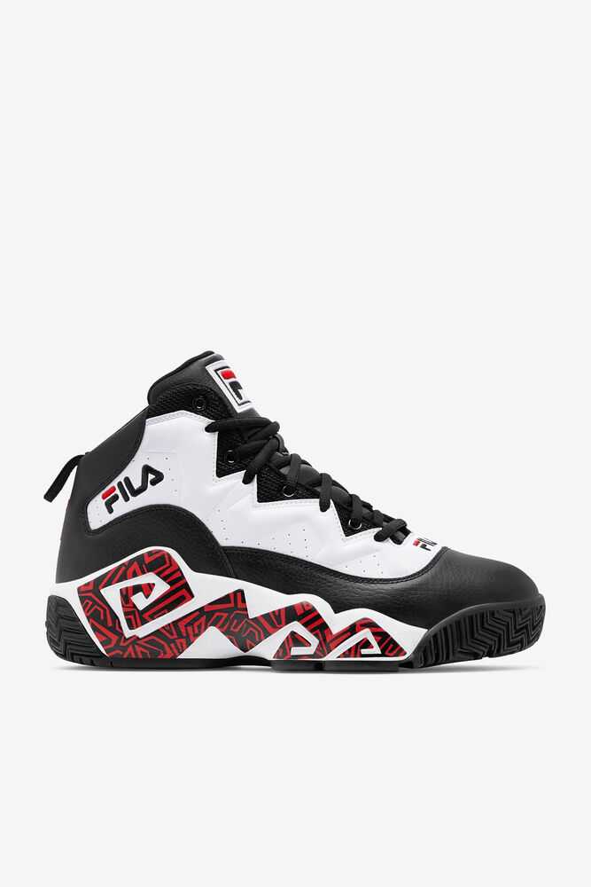 Black White Red Men's FILA Mb Basketball Shoes | USA-145890