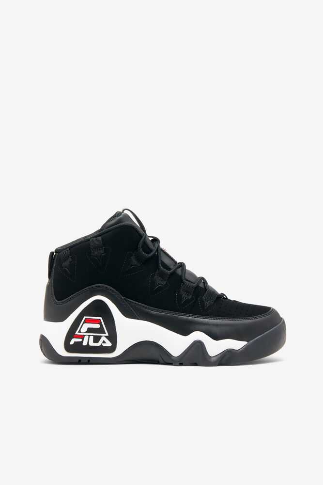 Black White Red Women's FILA Grant Hill 1 Sneakers | USA-15857