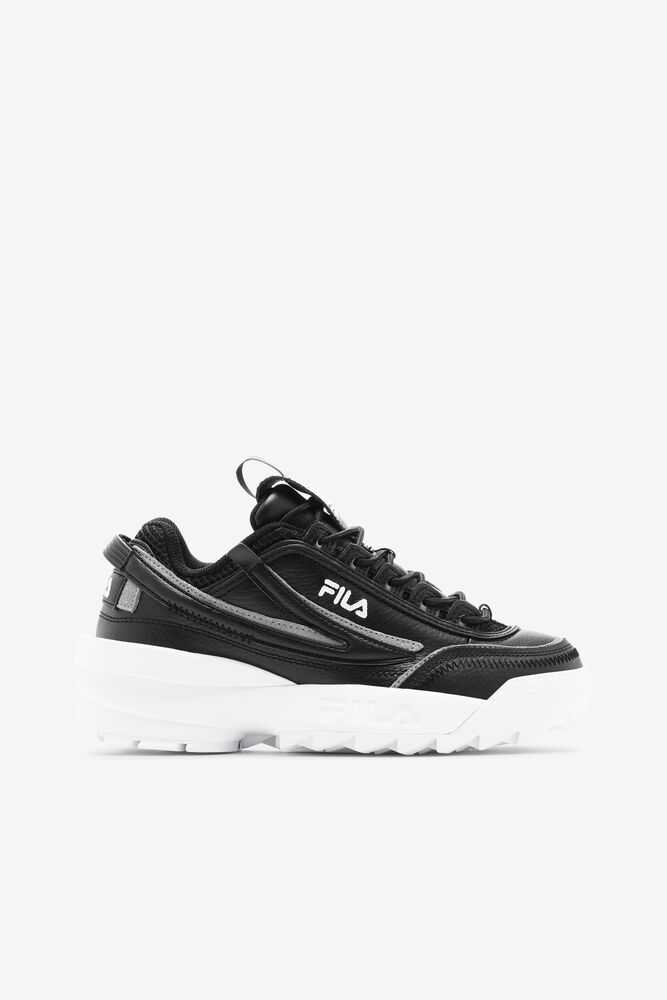 Black White Women's FILA Disruptor 2 Exp Sneakers | USA-15862