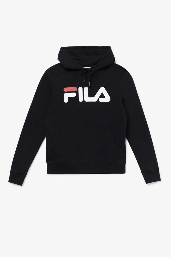 Black White Women's FILA Lucy Hoodie | USA-15643