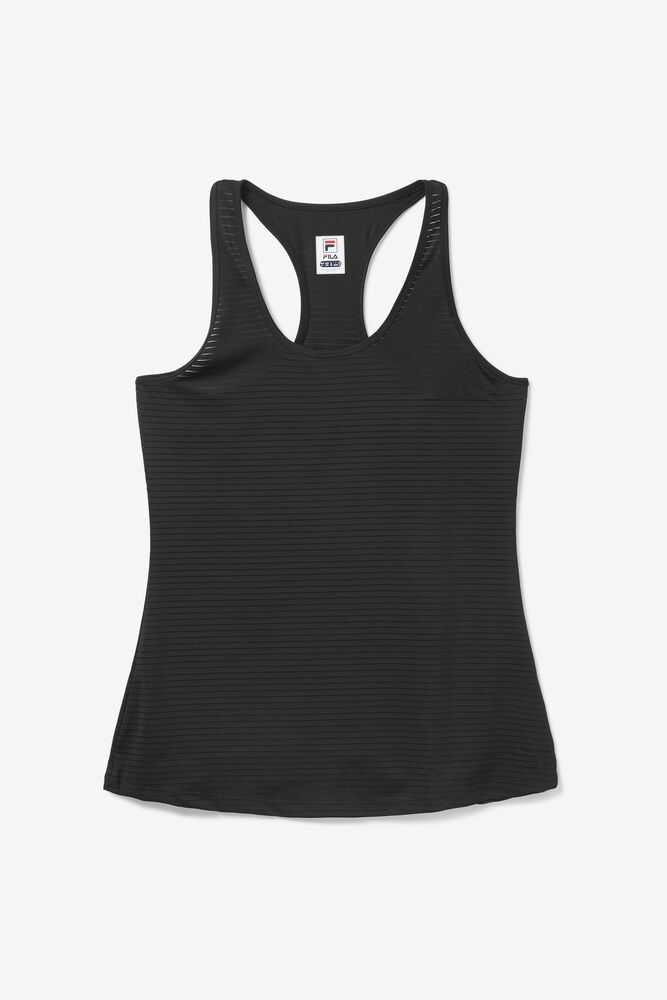 Black Women's FILA Essentials Tennis Tank Top | USA-15263