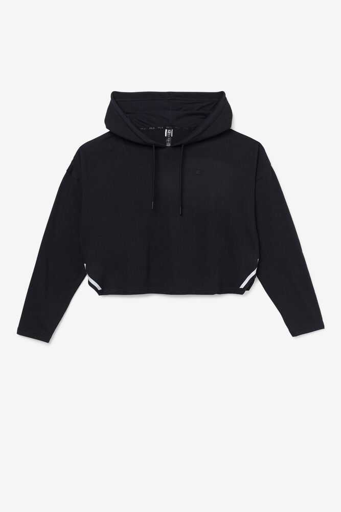 Black Women's FILA Fi-lux Hoodie | USA-15388