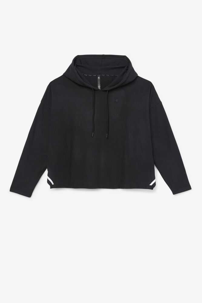 Black Women's FILA Fi-lux Hoodie | USA-15435