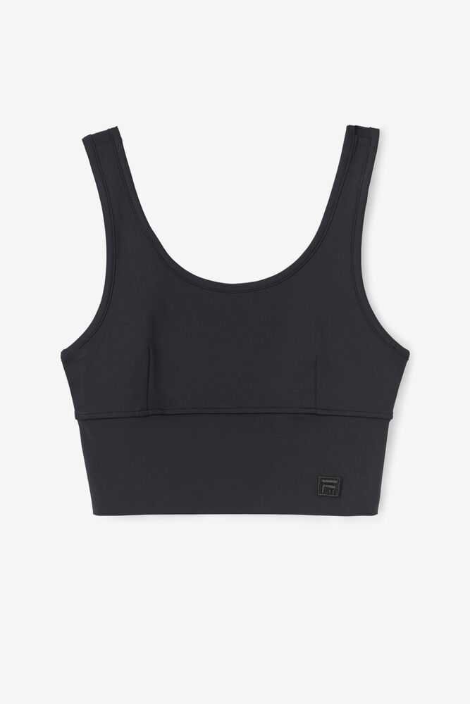 Black Women's FILA Kora Sport Bra | USA-15703