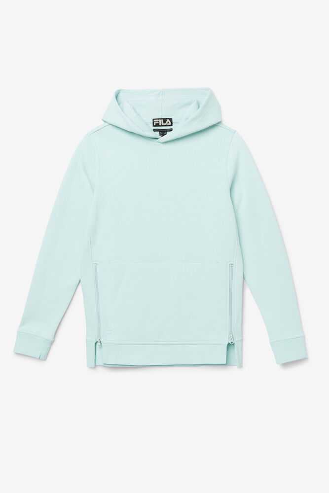 Blue Men's FILA Maddox Hoodie | USA-250638