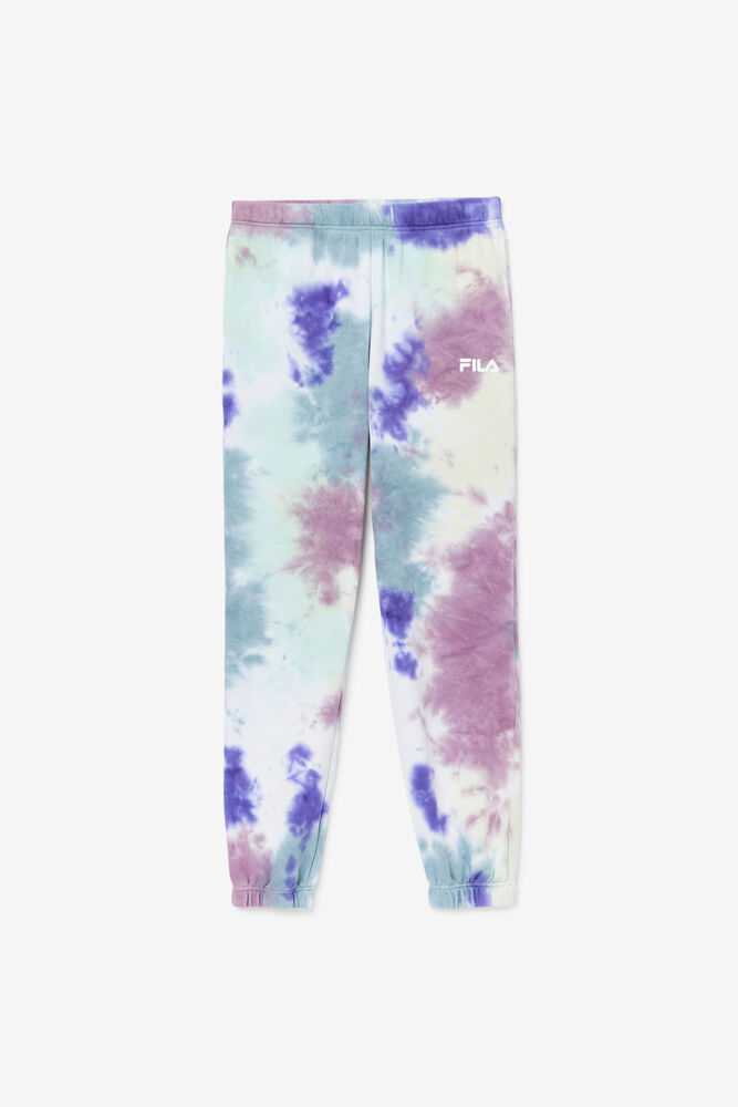 Blue Women's FILA Raleigh Tie Dye Joggers | USA-15609