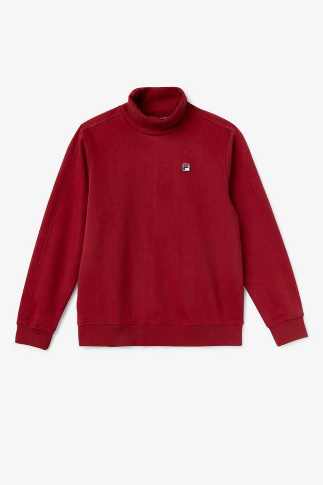 Burgundy Men's FILA Noah Sweatshirt | USA-312958