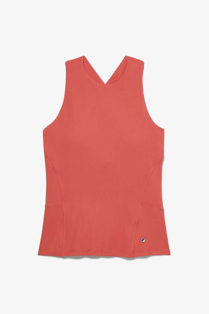 Coral Women's FILA Baseline Tennis Tank Top | USA-15280