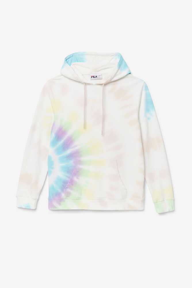 Cream Women's FILA Aerolynn Tie Dye Hoodie | USA-15676