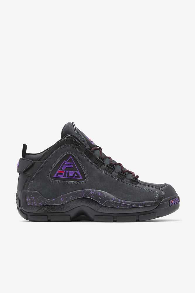 Dark Grey Black Purple Men's FILA Grant Hill 2 Sneakers | USA-869235