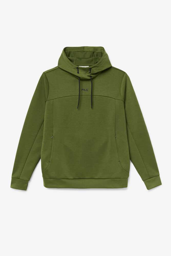 Deep Green Men's FILA Aadheen Hoodie | USA-278536