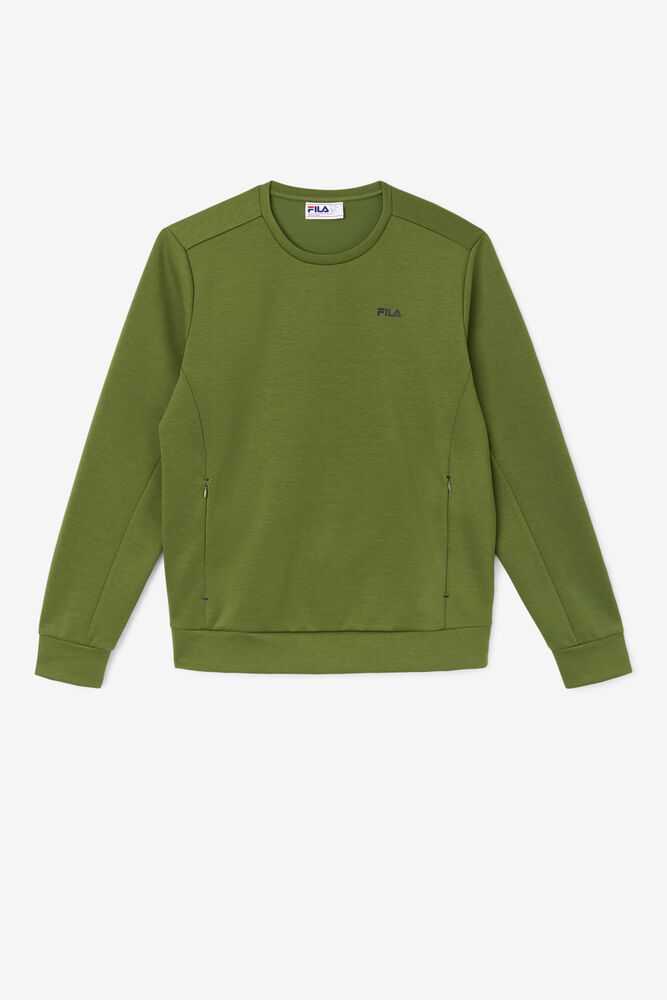 Deep Green Men's FILA Emry Sweatshirt | USA-178926