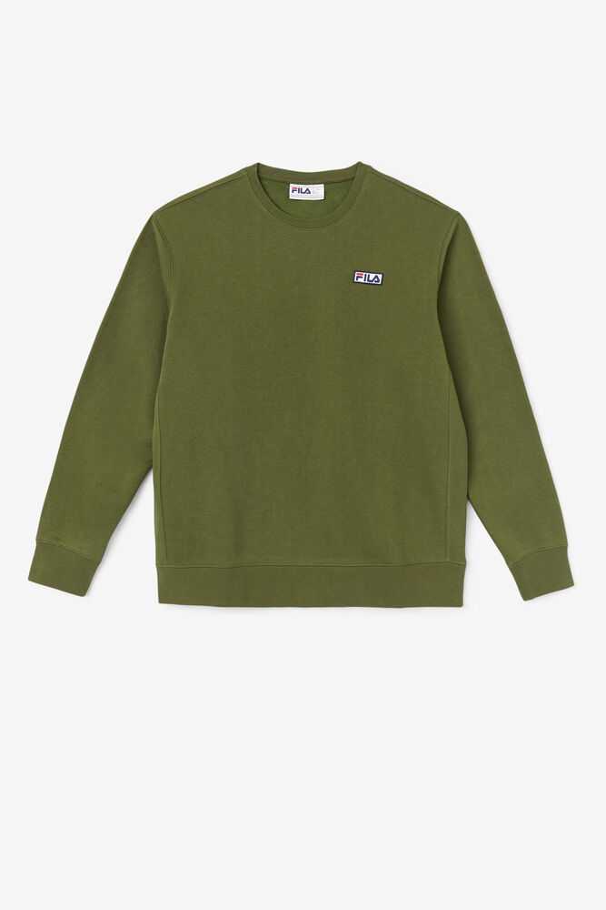 Deep Green Men's FILA Garran Sweatshirt | USA-761384