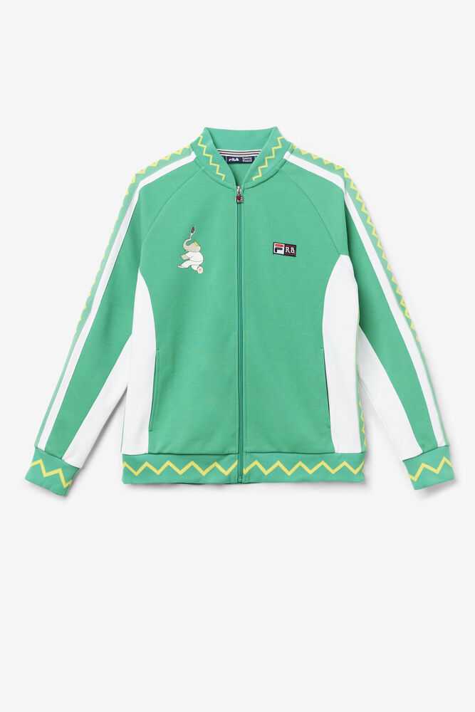 Deep Green White Men's FILA Fila X Rb Babar Track Jackets | USA-730618