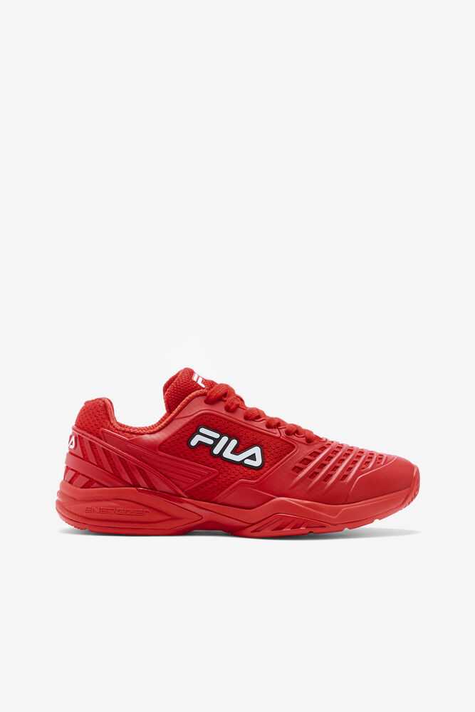 Deep Red White Navy Women's FILA Axilus 2 Energized Tennis Shoes | USA-15240