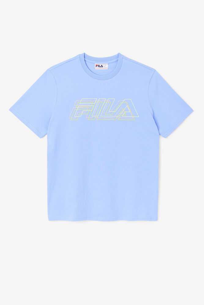 Flower Blue Men's FILA Lakosa T-shirts | USA-275041