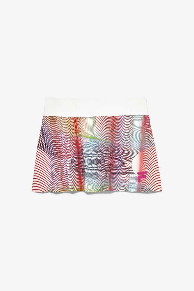 Fluorescent White Women's FILA Bevans Tennis Skirts | USA-15225