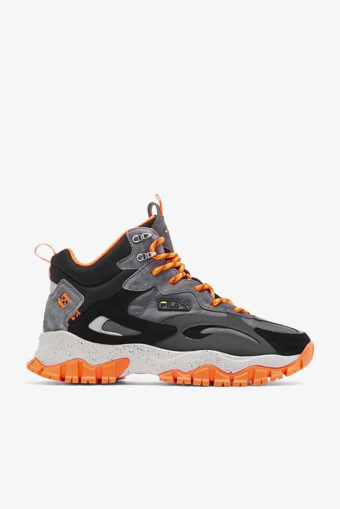 Grey Black Orange Men's FILA Ray Tracer Tr 2 Mid Winter Boots | USA-015236