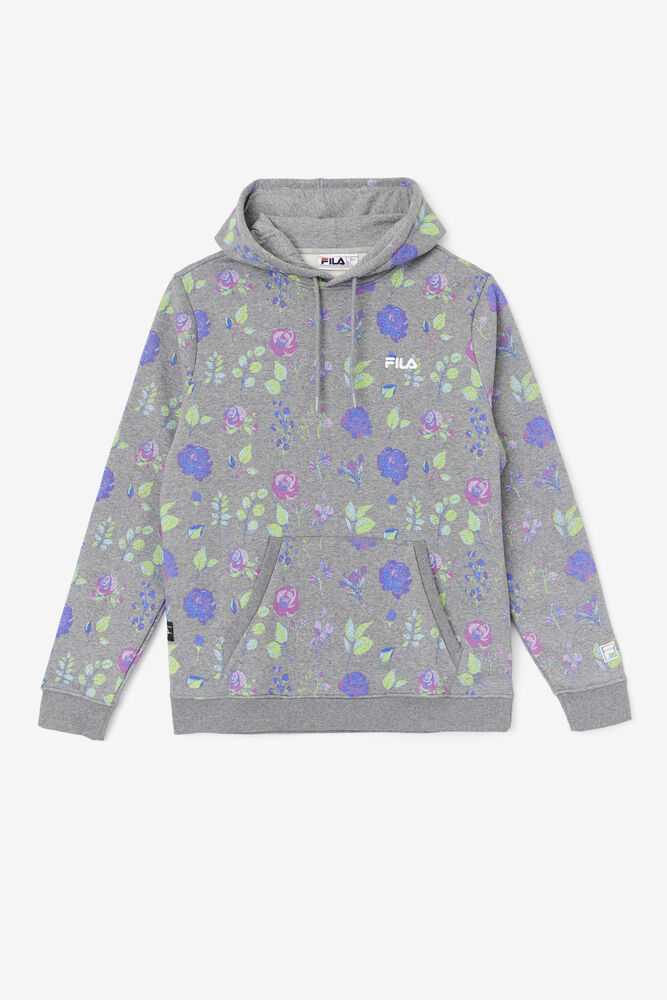 Grey Flower Men's FILA Ashokane Hoodie | USA-863512