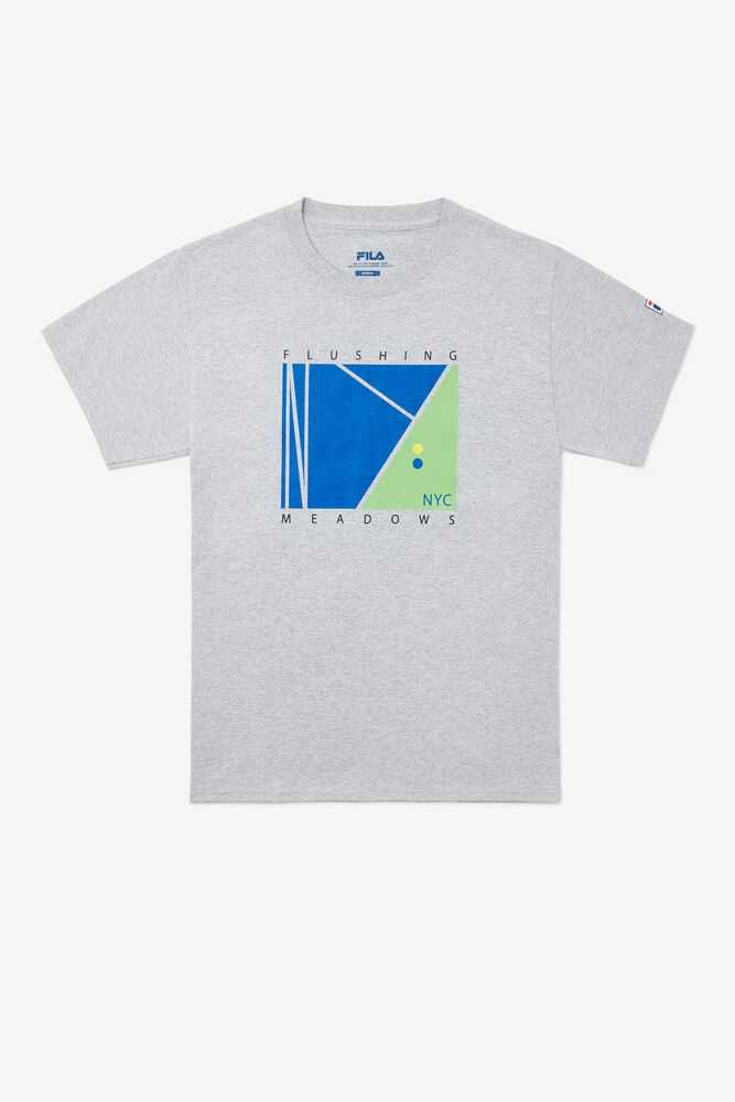 Grey Men's FILA Nyc Tennis Shirts | USA-16036