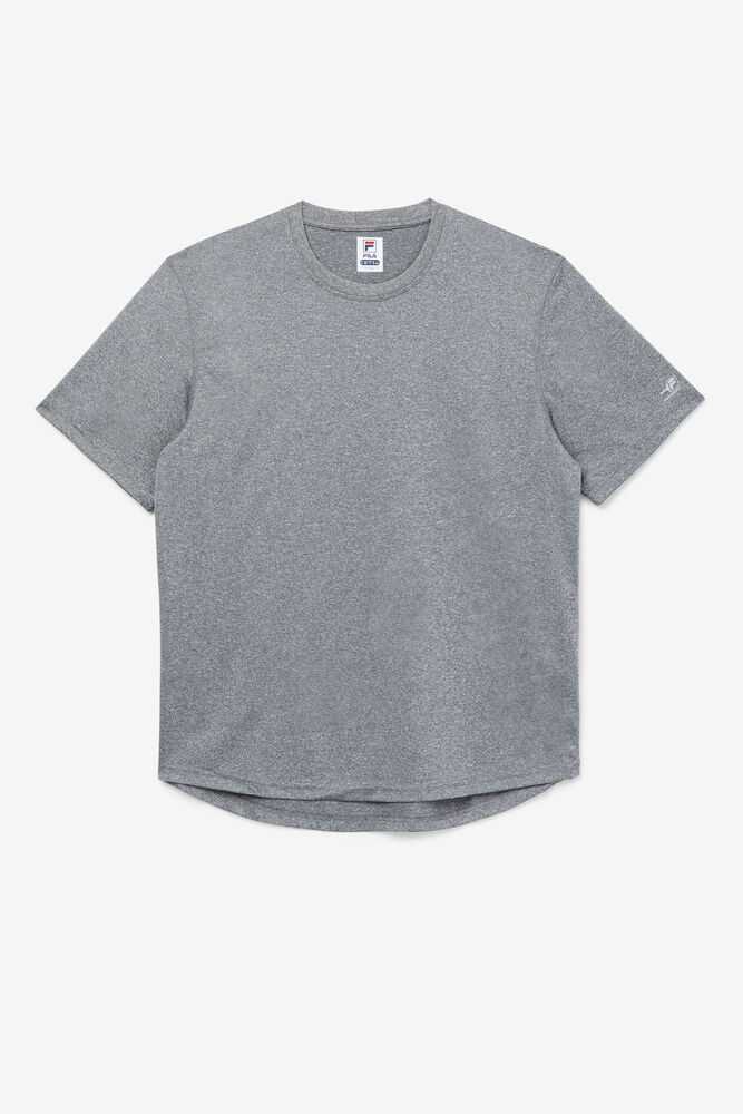 Grey Men's FILA Pickleball Scallop Hem T-shirts | USA-16091