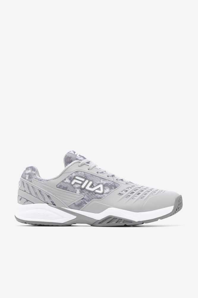 Grey White Men's FILA Axilus 2 Energized Tennis Shoes | USA-15964