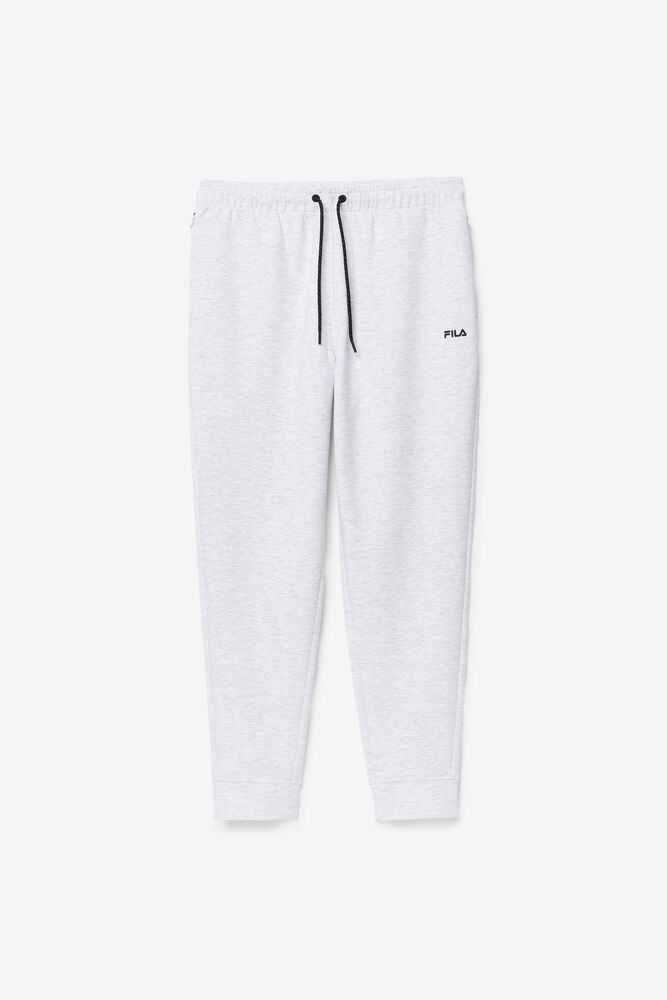 Grey White Men's FILA Himmat Joggers | USA-802163