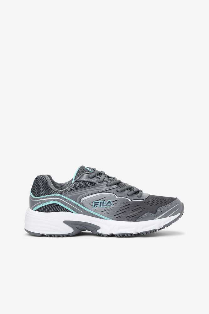 Grey Women's FILA Memory Runtronic Slip Resistant Shoes | USA-15129