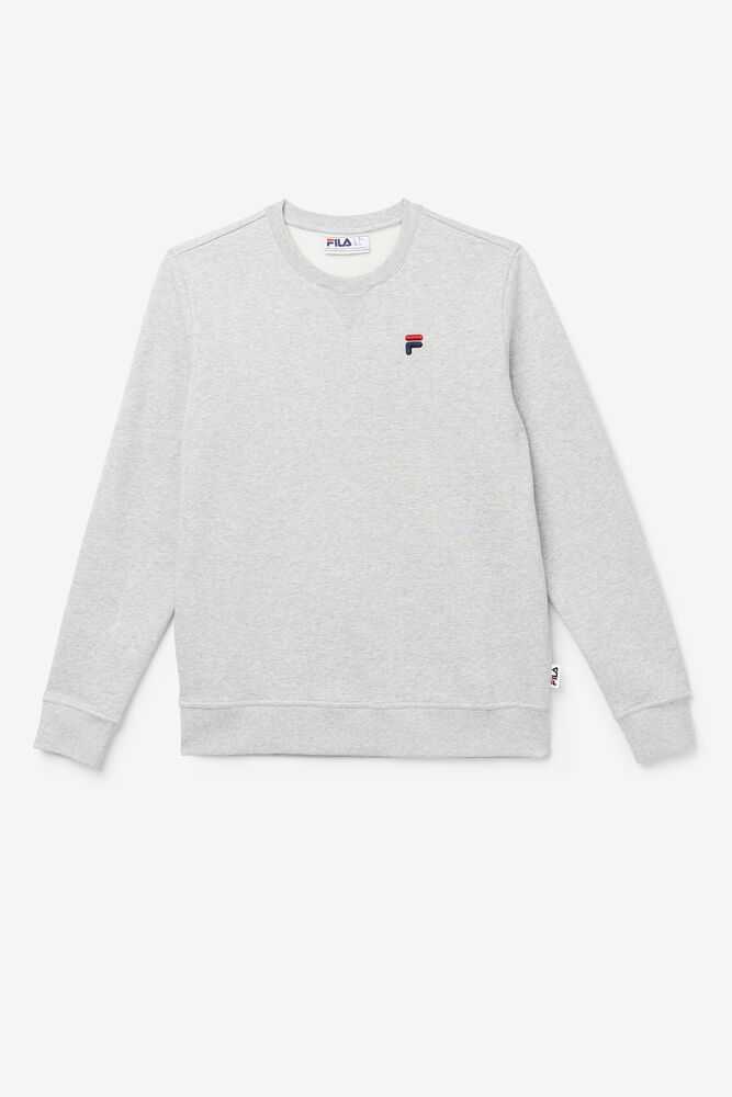 Light Grey Men's FILA Kieve Sweatshirt | USA-549162