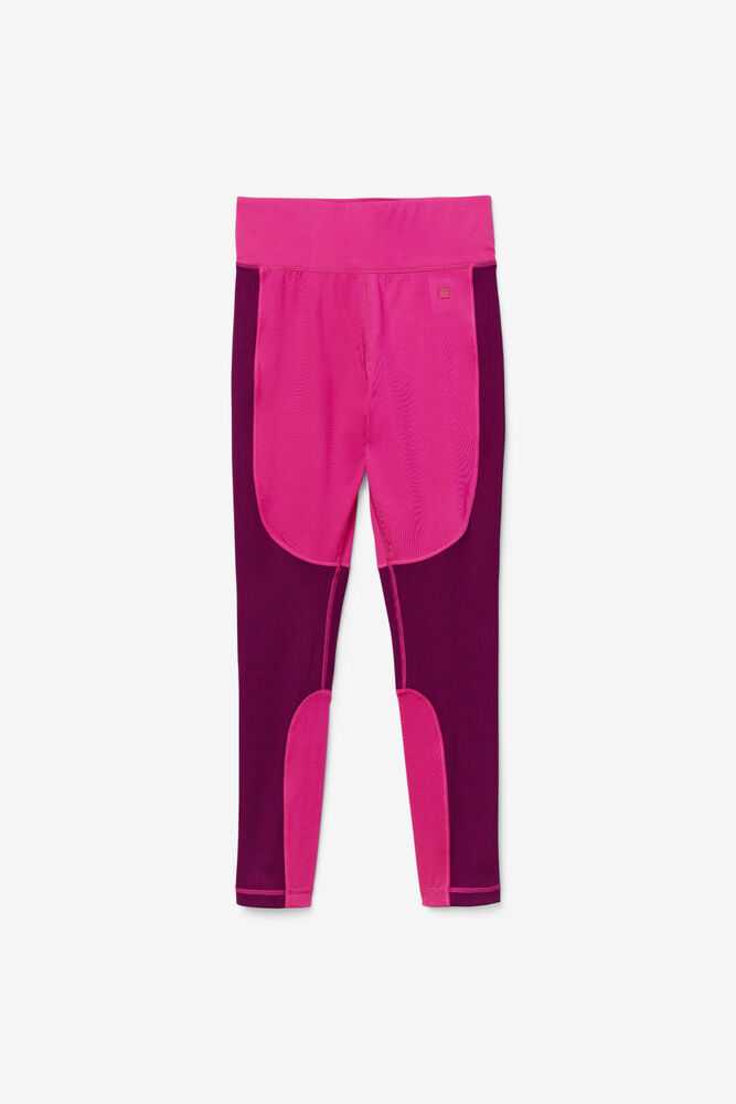 Light Pink Purple Women's FILA Forza Leggings | USA-15340