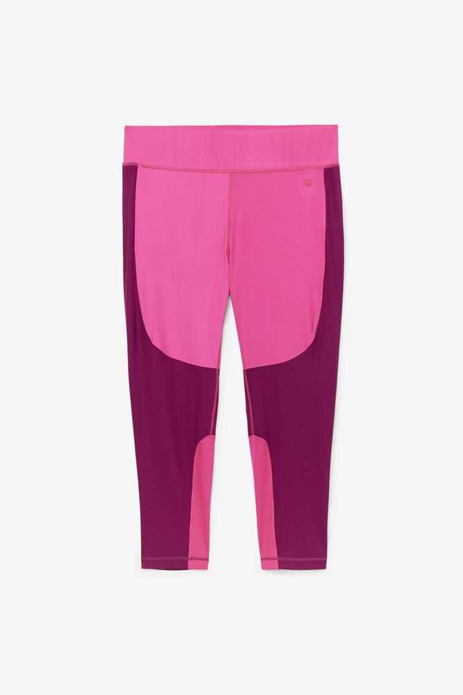 Light Pink Purple Women's FILA Forza Leggings | USA-15357