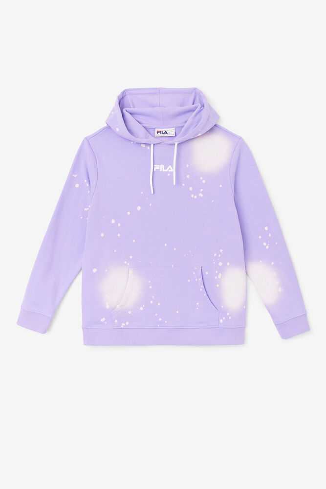 Light Purple White Women's FILA Aerolynn Tie Dye Hoodie | USA-15677