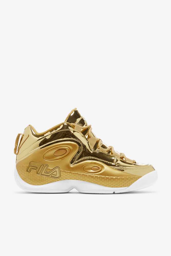 Metal Gold Metal Gold Metal Gold Women's FILA Grant Hill 3 Sneakers | USA-15795