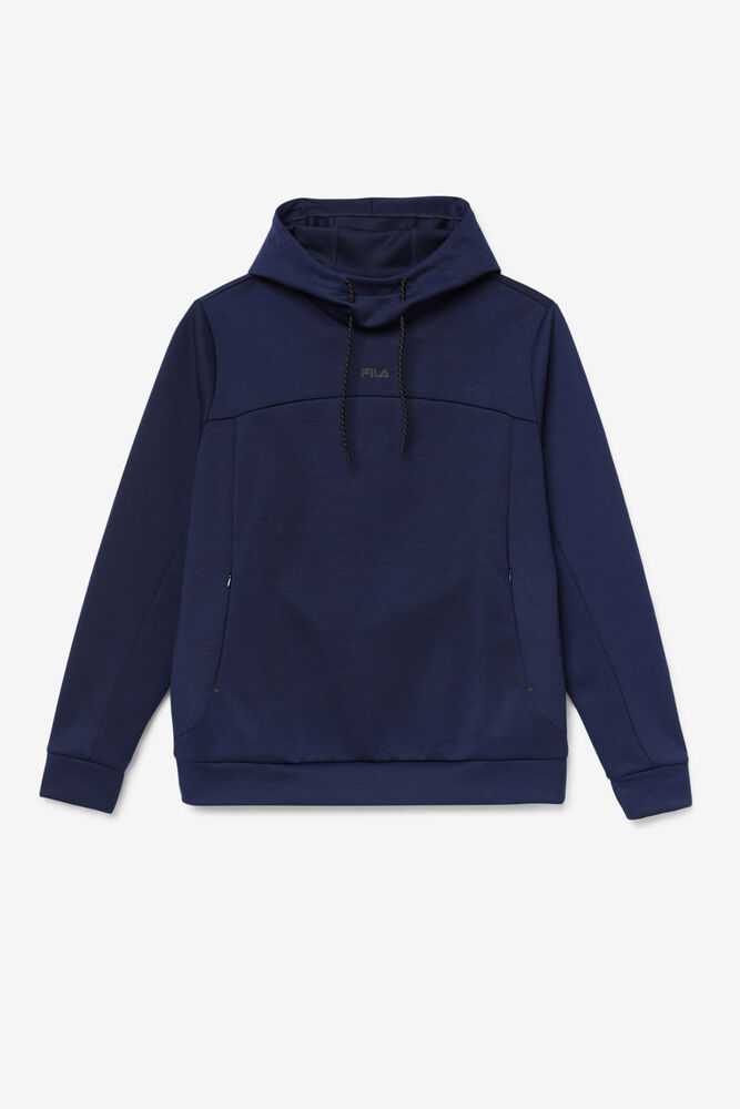 Navy Black Men's FILA Aadheen Hoodie | USA-457312