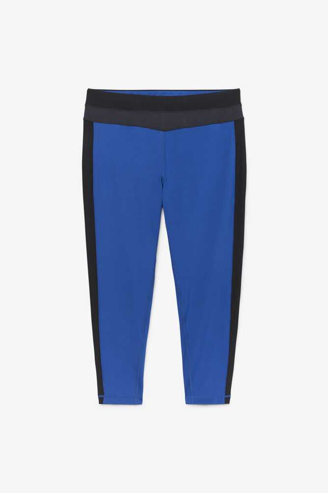 Navy Black Women's FILA Forza Leggings | USA-15351