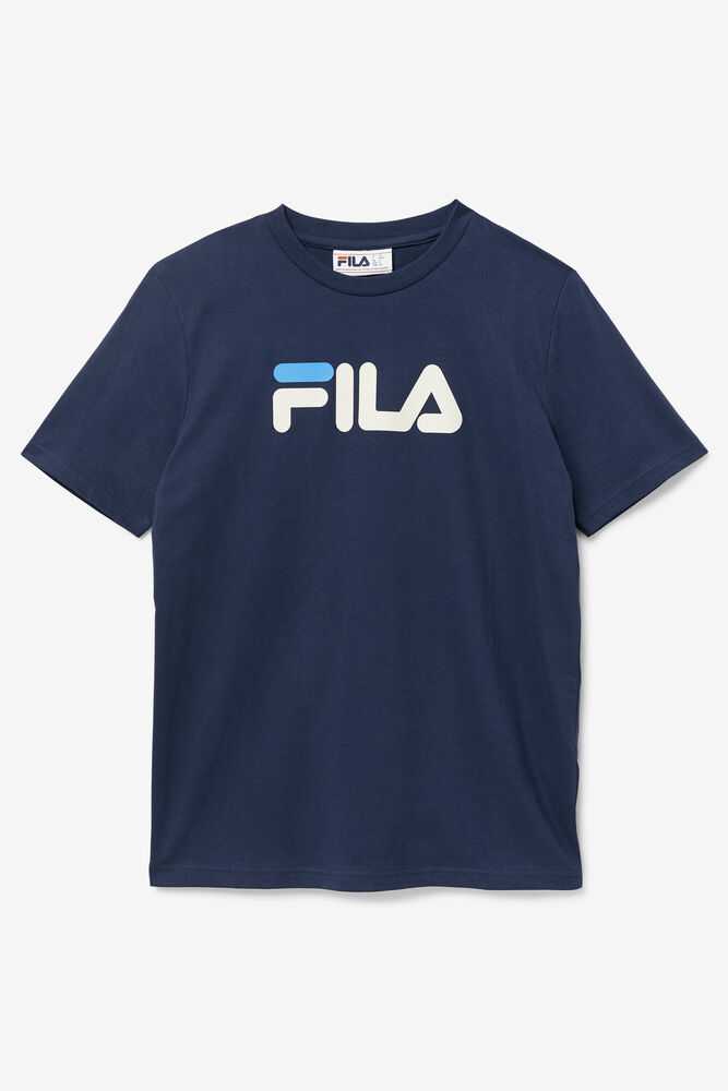 Navy Blue Women's FILA Eagle T-shirts | USA-15731