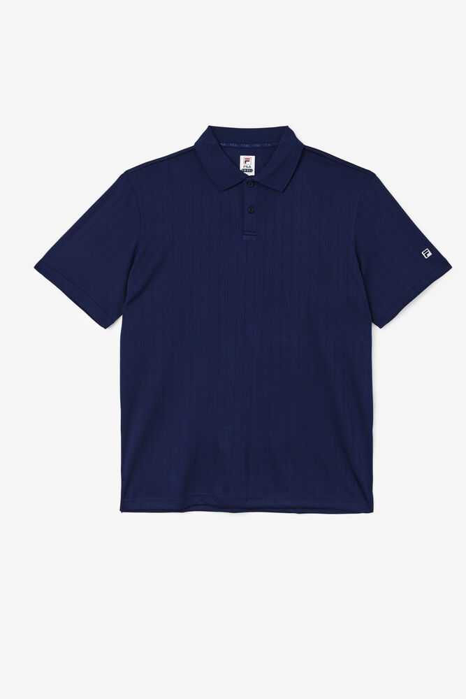 Navy Men's FILA Essentials Tennis Polo | USA-16035