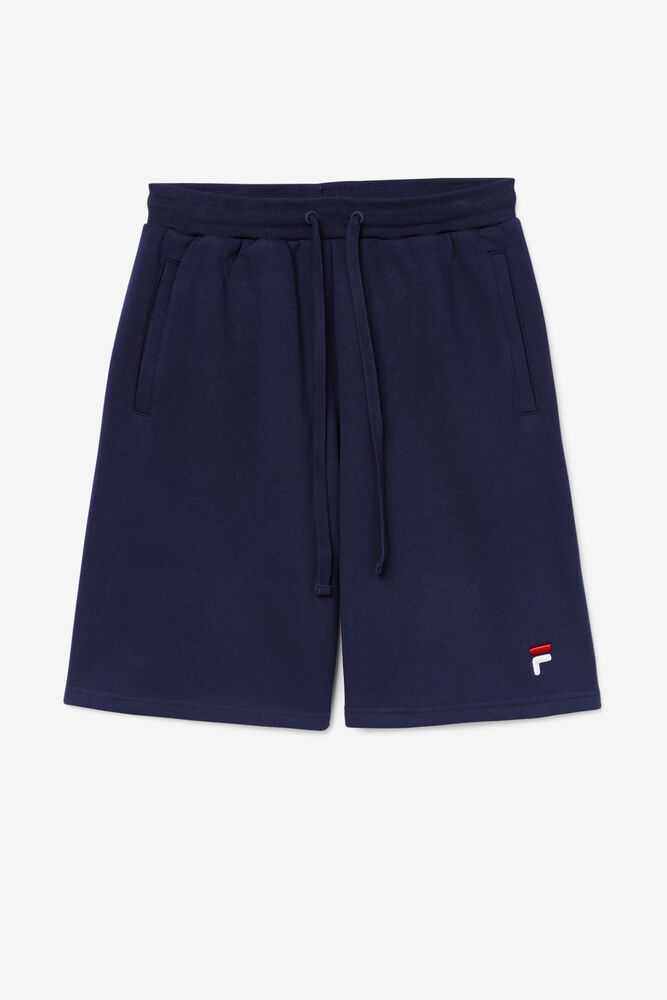 Navy Men's FILA Kasta Fleece Shorts | USA-684217